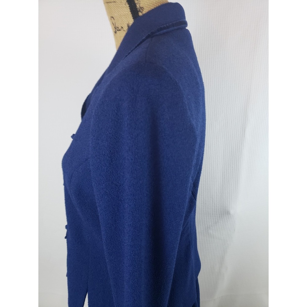 Jessica Howard Petites Womens Skirt Suit Blue Shoulder Pads Med -Large AA207 - Picture 8 of 9